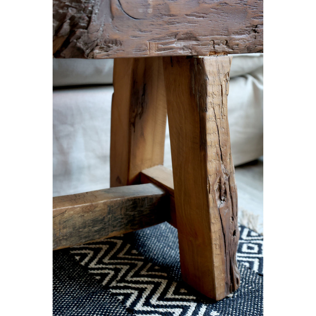 Skandinavische Bank im 2er Set aus Recyclingholz – Luxurelle Nordic Patina
