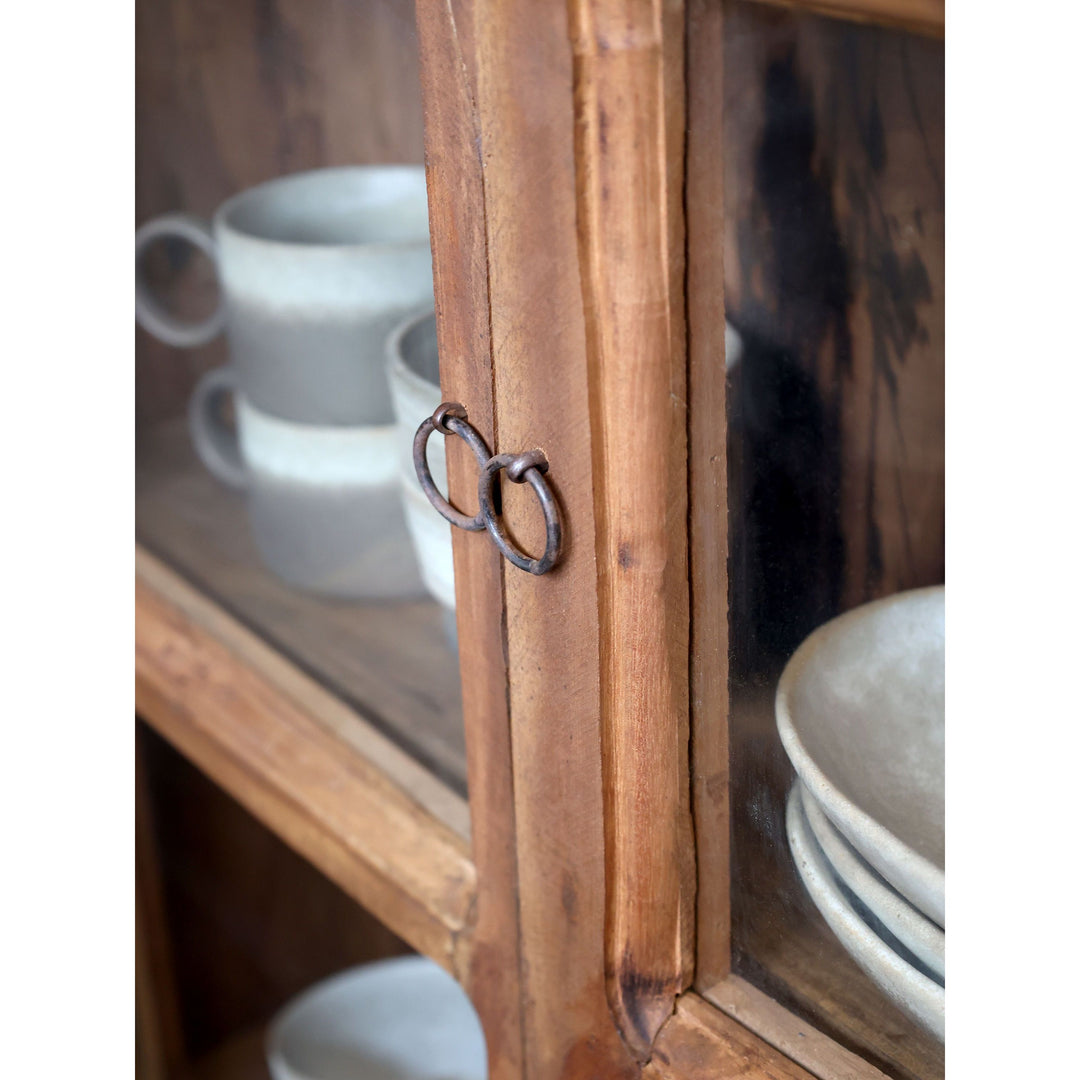 Skandinavischer Vitrinen Schrank aus Recyclingholz – Luxurelle Nordic Patina