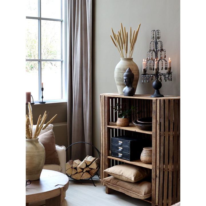 Skandinavisches Regal mit 3 Ablageböden aus Recyclingholz – Luxurelle Nordic Patina