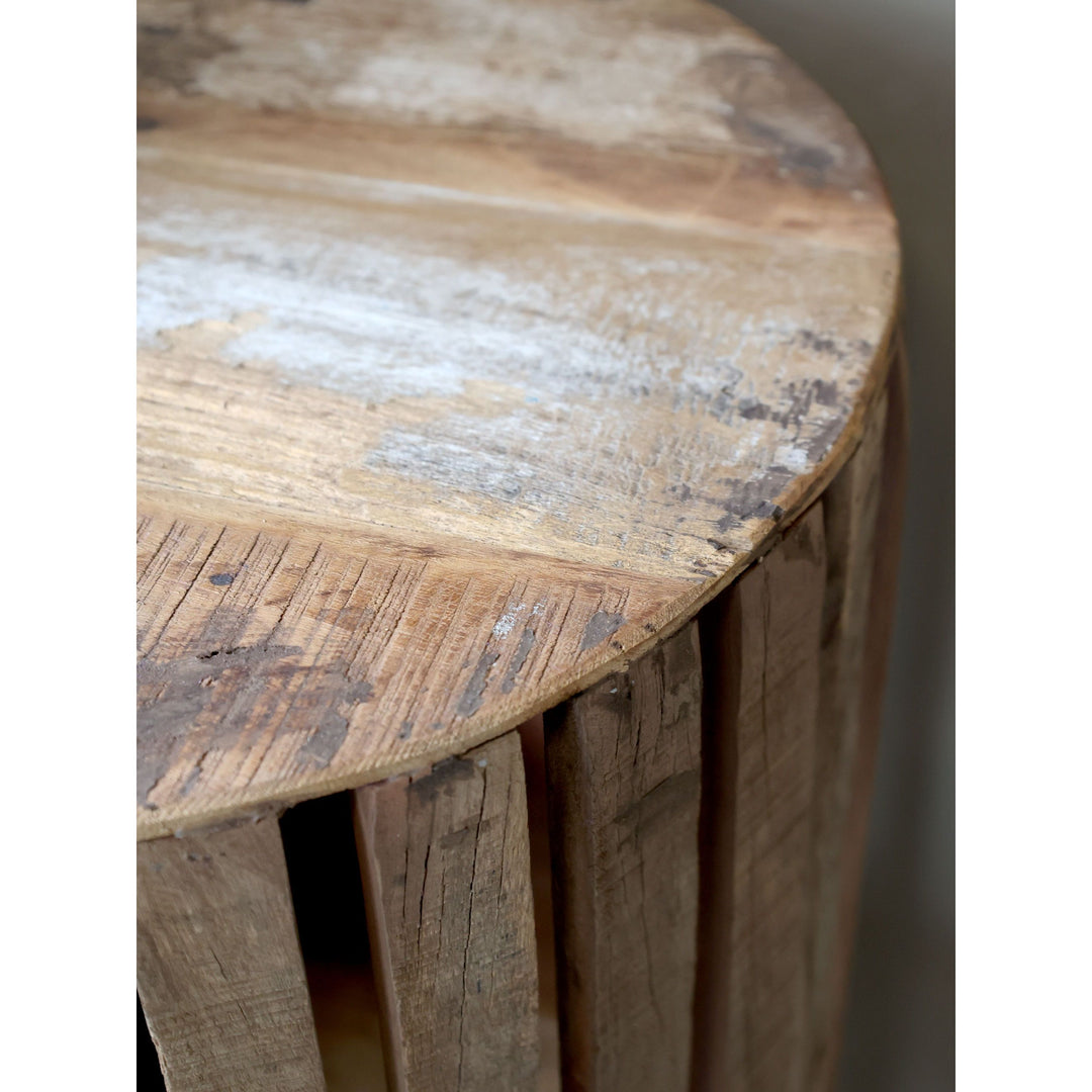 Skandinavisches Regal mit 3 Ablageböden aus Recyclingholz – Luxurelle Nordic Patina