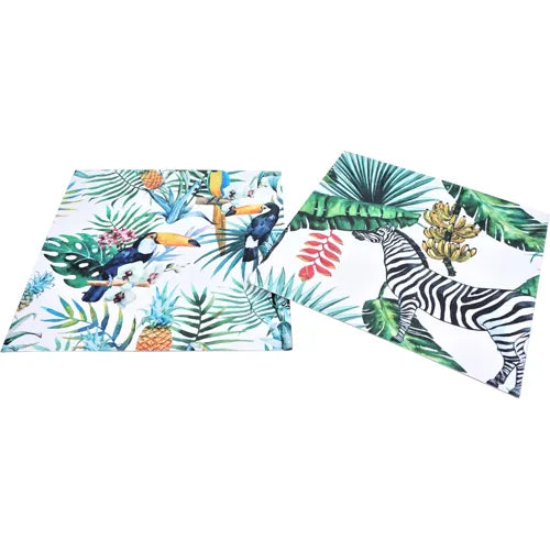 Schalenset Paradise – 2 teiliges Deko Set aus Kunststoff 30 × 30 cm