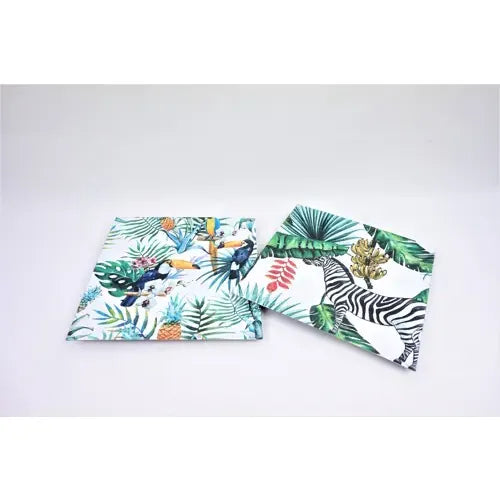 Schalenset Paradise – 2 teiliges Deko Set aus Kunststoff 30 × 30 cm