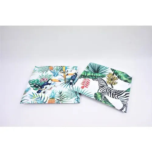 Schalenset Paradise – 2 teiliges Deko Set aus Kunststoff 30 × 30 cm