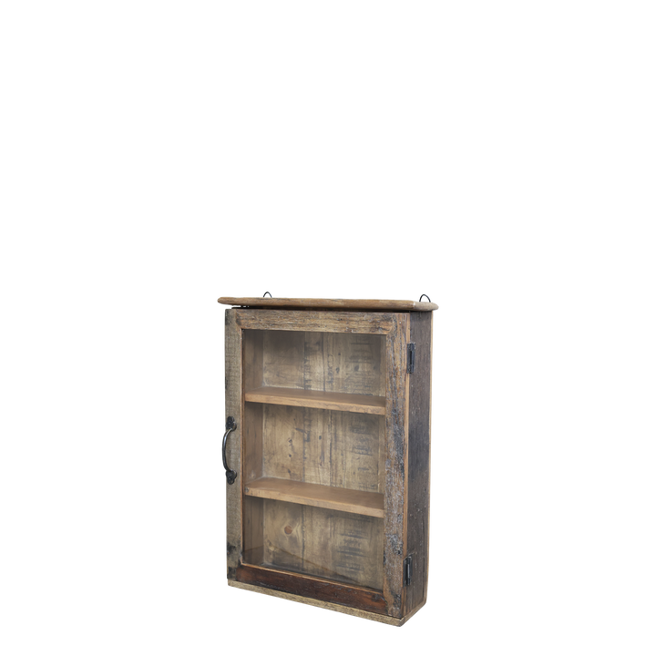Skandinavischer Wandschrank im 2er Set aus Recyclingholz Luxurelle Nordic Patina