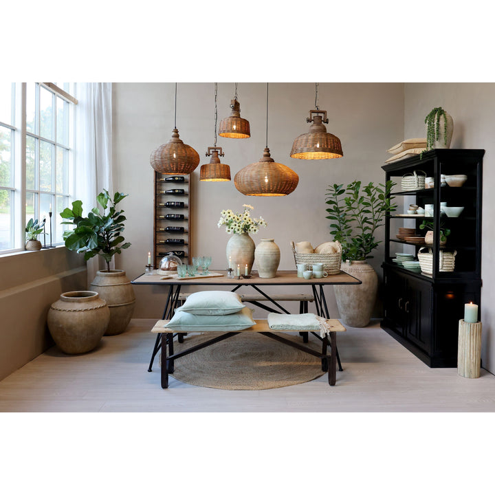 Skandinavische Bank im 2er Set aus Recyclingholz – Luxurelle Nordic Patina