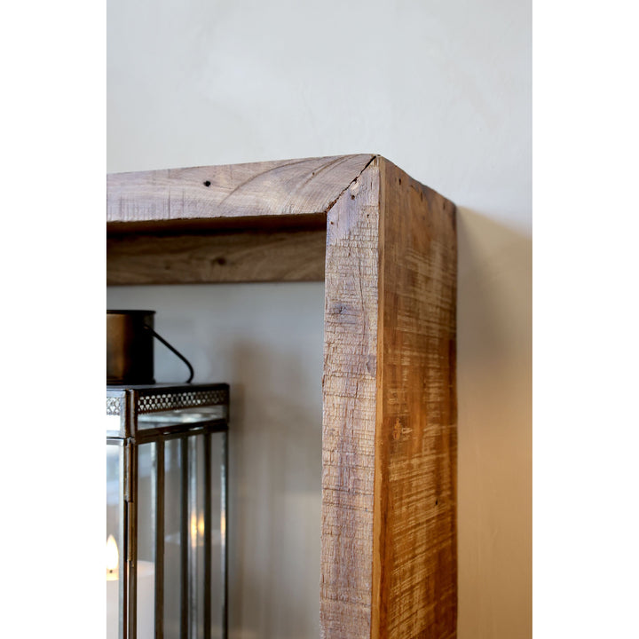 Skandinavisches Regal mit 6 Fächern aus Recyclingholz – Luxurelle Nordic Patina