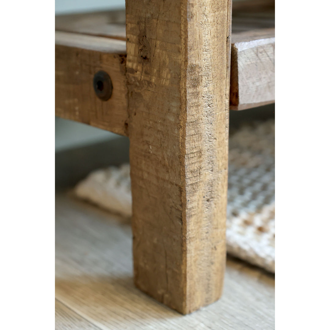 Skandinavisches Regal mit 3 Ablageböden aus Recyclingholz – Luxurelle Nordic Patina