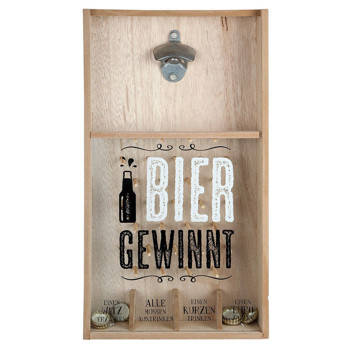 Flaschenöffner Spiel „Bier gewinnt“ – Wand Flaschenöffner mit Trinkspiel