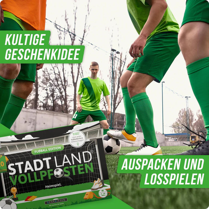 Stadt Land Vollpfosten® Spielblock | Fußball Edition