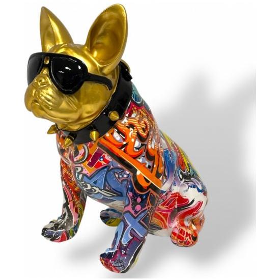 Street Art Bulldogge mit Brille – Groß, Cool, Kreativ