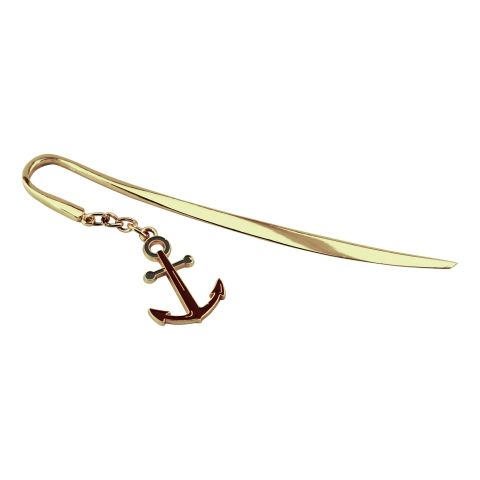 Lesezeichen Anker – maritimes Metall Lesezeichen in Goldoptik