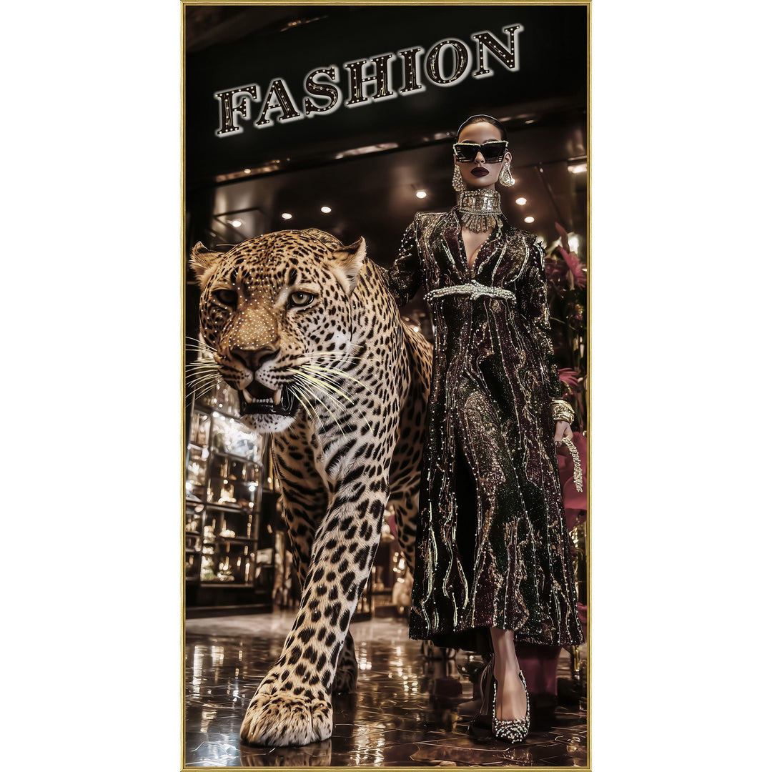 Diamant d’Art Collection – Lady with Leo 80 x 150 cm