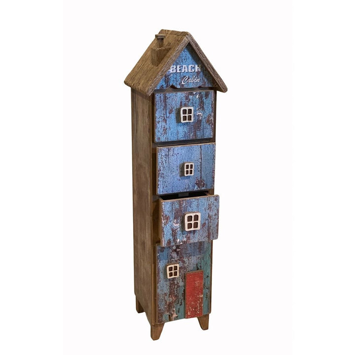 Holz Schubladen Haus Shabby – maritimer Schubladenschrank im Beachhouse Stil