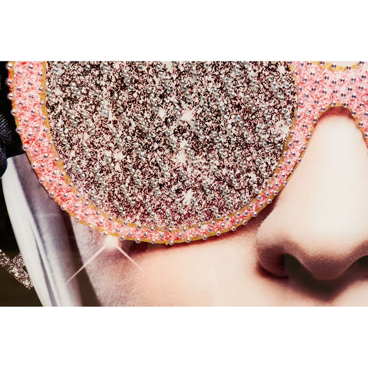 Diamant d`Art Collection Wandbild "Lady with glasses Strass"