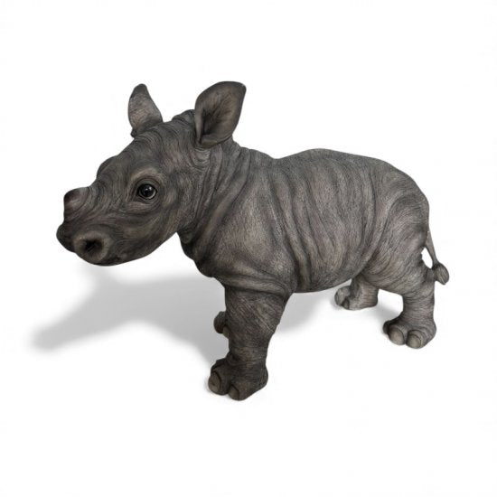 Nashornbaby – detailreiche Tierfigur aus Kunstharz