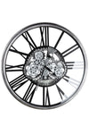 Wanduhr, rund, "Memphis", Zahnradmotiv,