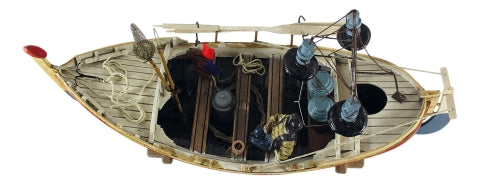 Fischerboot – detailreiche maritime Holz Deko 47 cm