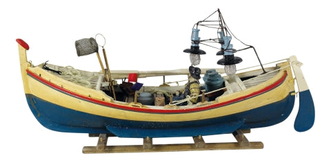 Fischerboot – detailreiche maritime Holz Deko 47 cm
