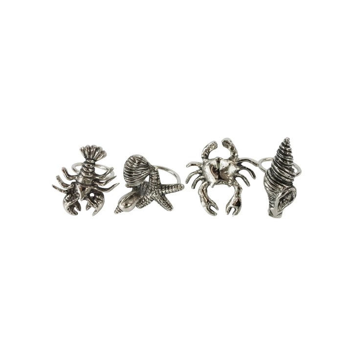 Serviettenringe Seafood 4er Set