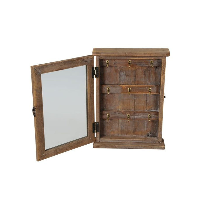 Schlüsselkasten Holz – rustikaler Schlüsselkasten aus Spießtanne in Braun