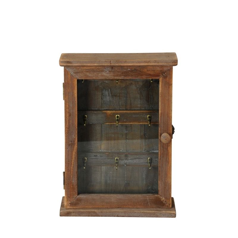 Schlüsselkasten Holz – rustikaler Schlüsselkasten aus Spießtanne in Braun