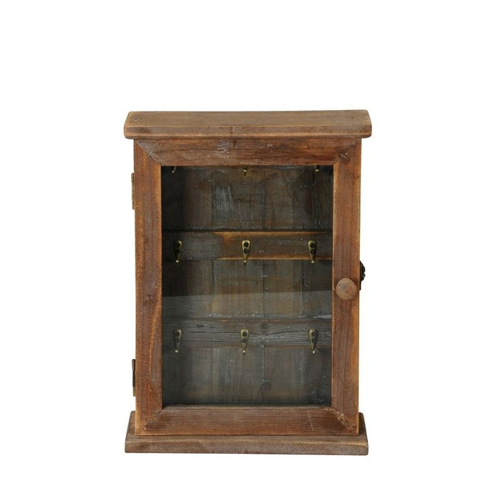 Schlüsselkasten Holz – rustikaler Schlüsselkasten aus Spießtanne in Braun
