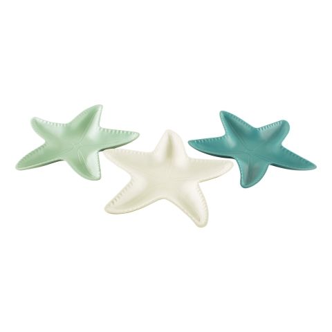 Schalen Seestern Set – dekorative MDF Schalen im maritimen Design farbig sortiert