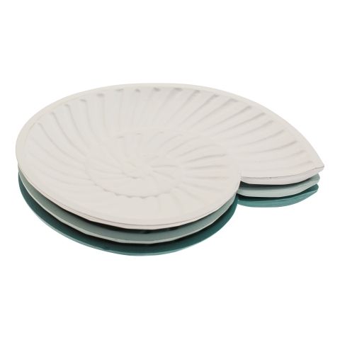 Schalen Schnecke Set – dekorative MDF Schalen im maritimen Design