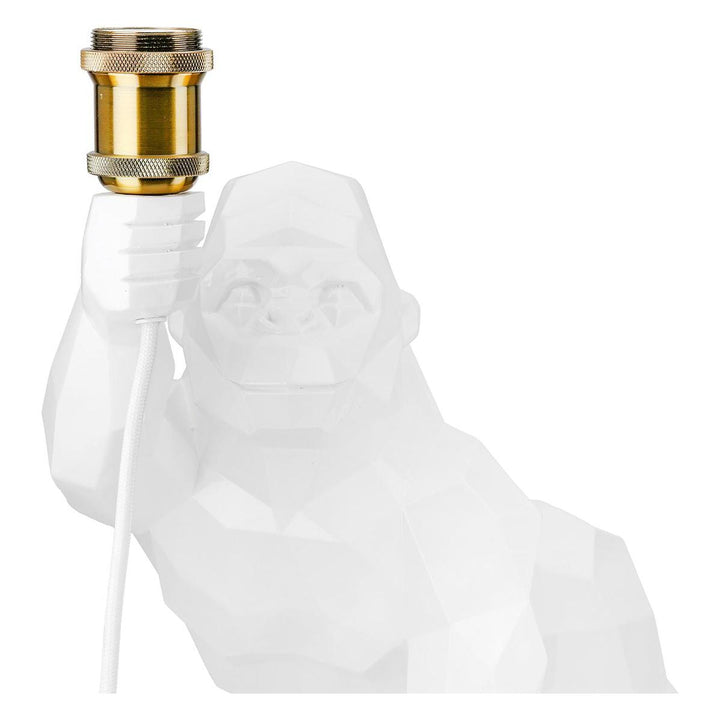 Tischleuchte, Gorilla, "Geo", Poly, weiß