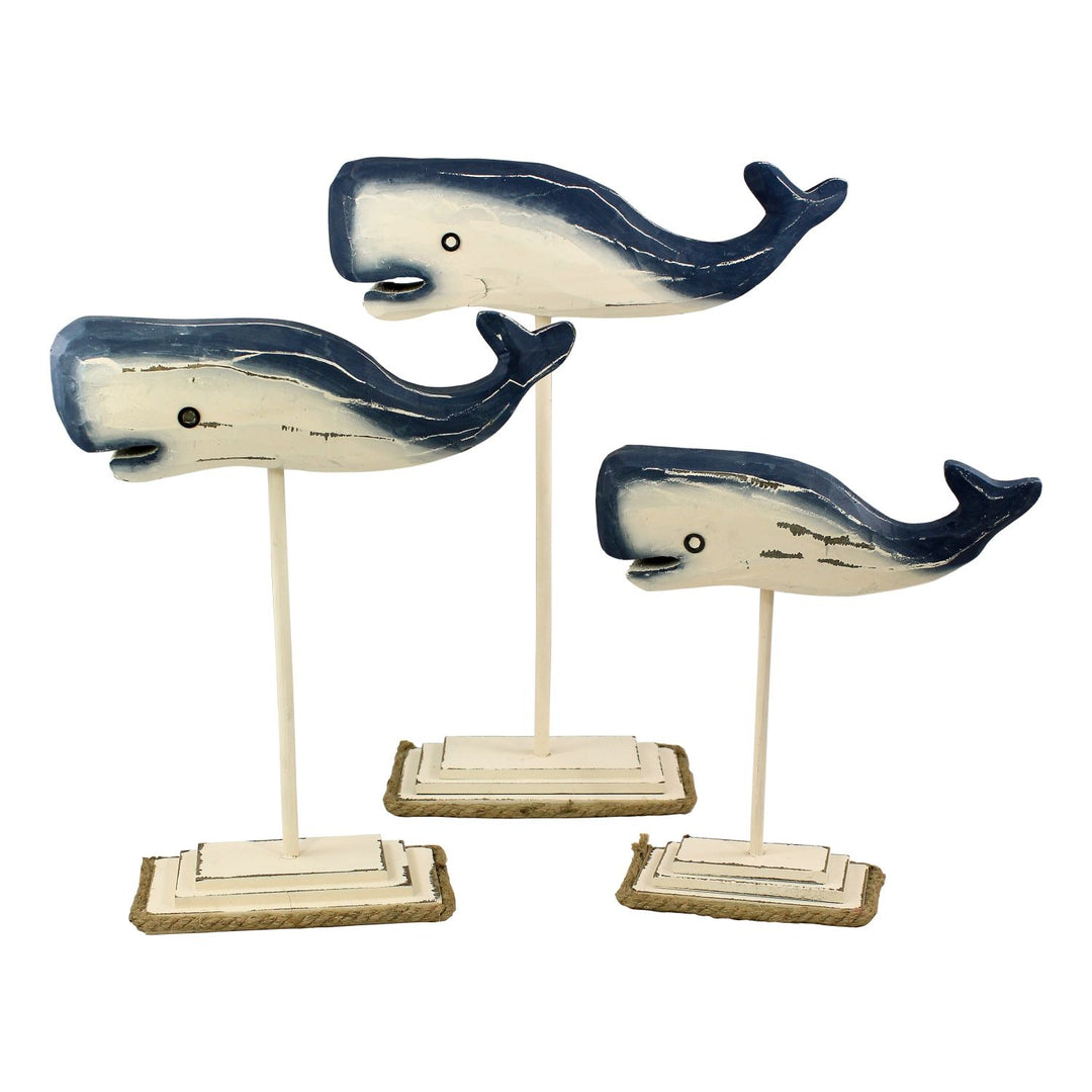 Wal Figuren Set – maritime Holz Deko im 3er Set