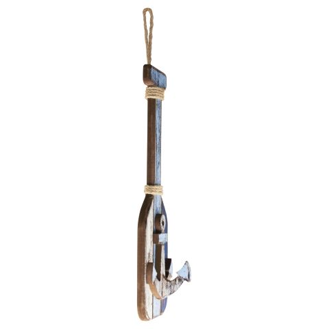 Wand Deko Paddel mit Haken – maritimes Holzpaddel im Vintage Küsten Stil