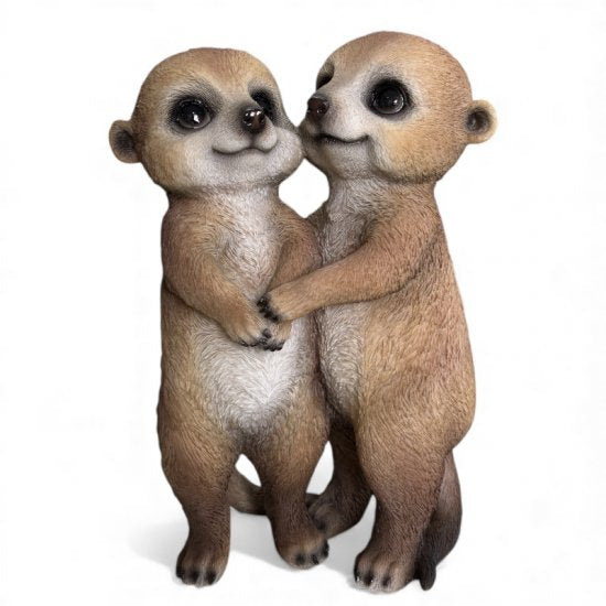 Erdmännchen Paar – liebevolle Tierfigur aus Kunstharz