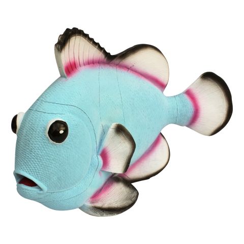 Deko Fisch – maritime Fischfigur in Blau und Weiß aus Kunstharz