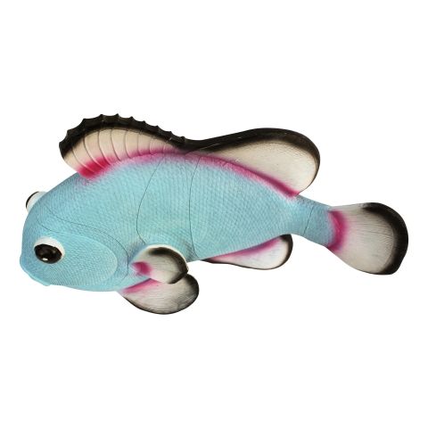 Deko Fisch – maritime Fischfigur in Blau und Weiß aus Kunstharz
