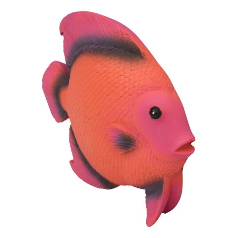 Wand Deko Fisch – maritimes Halbrelief in Pink aus Kunstharz