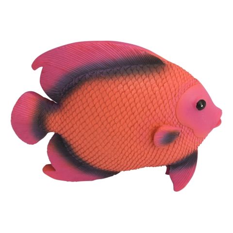 Wand Deko Fisch – maritimes Halbrelief in Pink aus Kunstharz