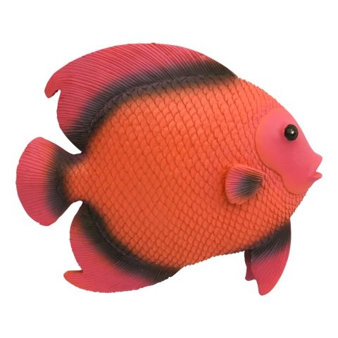 Wand Deko Fisch – maritimes Halbrelief in Pink aus Kunstharz