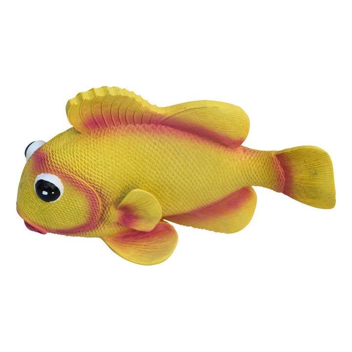 Wand Deko Fisch – maritimes Halbrelief in Gelb aus Kunstharz