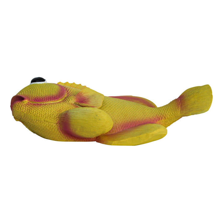 Wand Deko Fisch – maritimes Halbrelief in Gelb aus Kunstharz