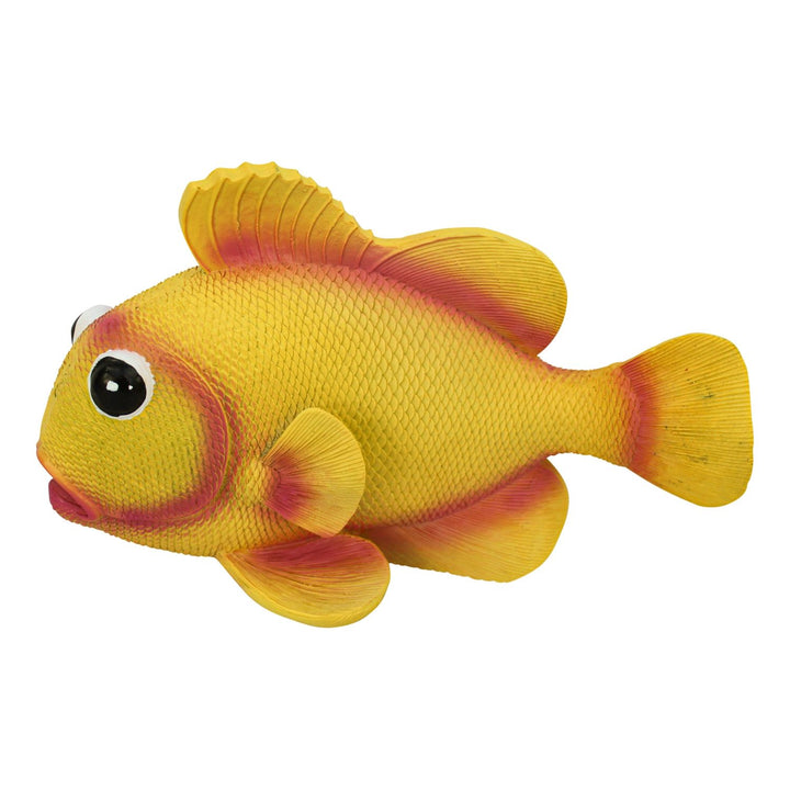 Wand Deko Fisch – maritimes Halbrelief in Gelb aus Kunstharz