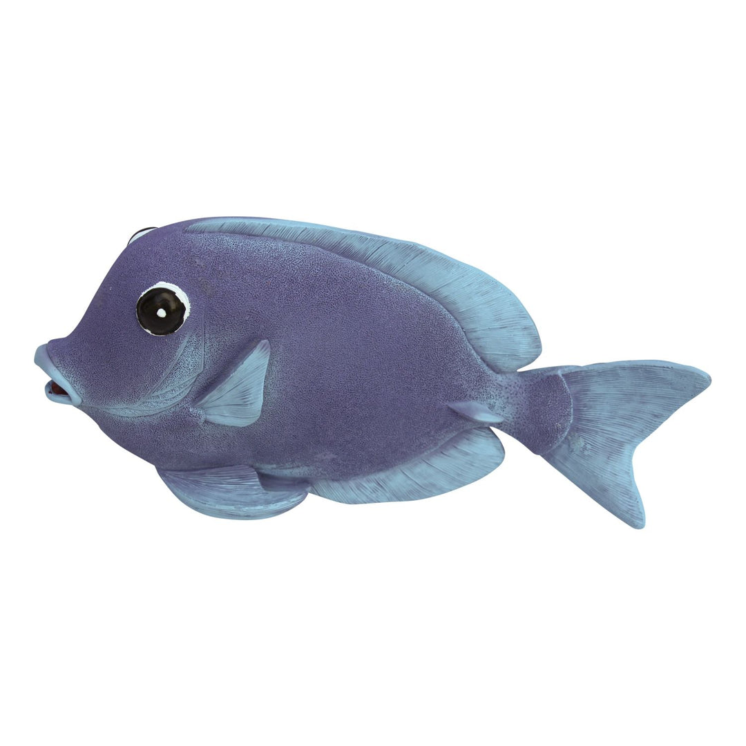 )Wand Deko Fisch – maritimes Halbrelief in Blau aus Kunstharz