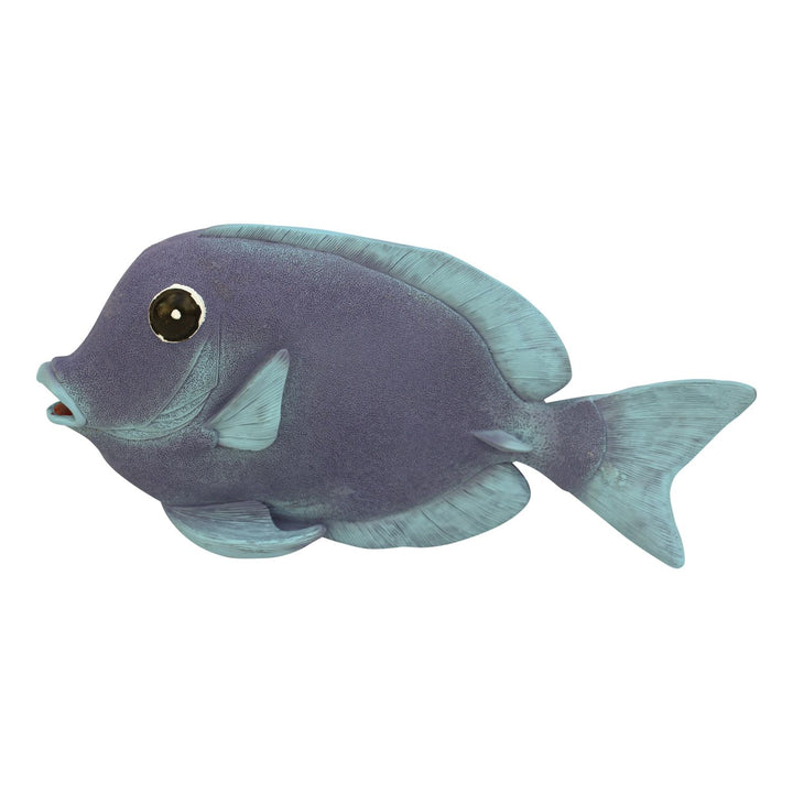 )Wand Deko Fisch – maritimes Halbrelief in Blau aus Kunstharz