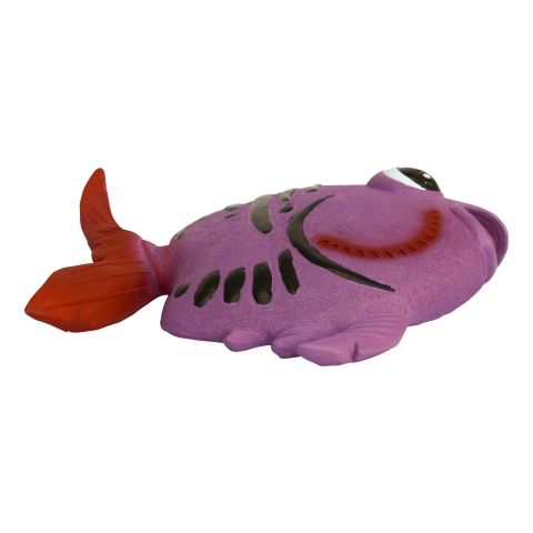 Wand Deko Fisch – maritimes Halbrelief in Violett aus Kunstharz
