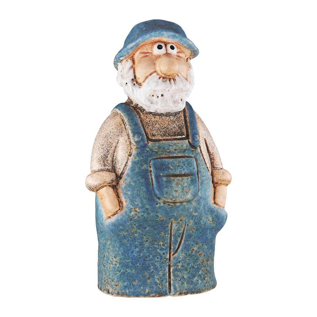 Zaunfigur Seemann Jakob – maritime Keramikfigur im 2er Set in Blau und Naturtönen