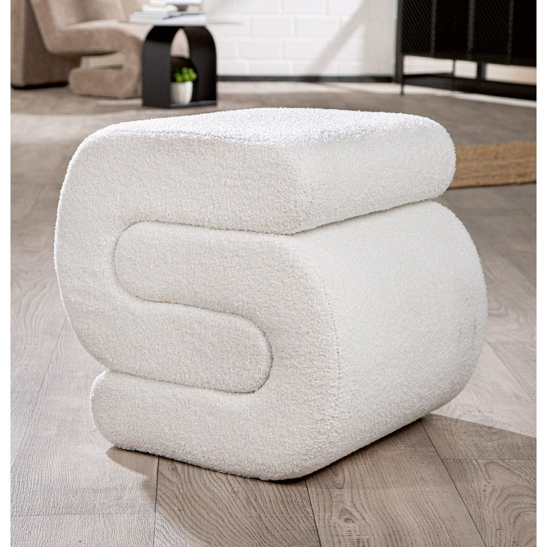 Design-Hocker „Griffo“ in Weiß