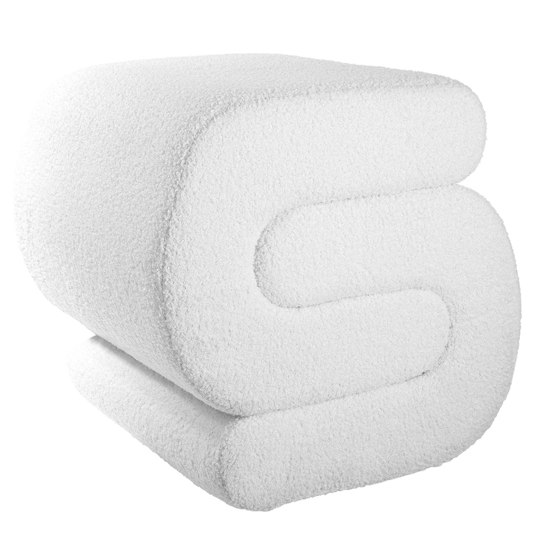 Design-Hocker „Griffo“ in Weiß