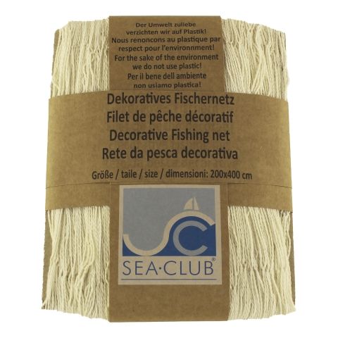 Deko Fischernetz Baumwolle – maritimes Dekonetz naturfarben im Vintage Stil