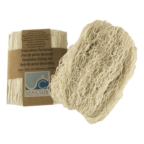 Deko Fischernetz Baumwolle – maritimes Dekonetz naturfarben im Vintage Stil