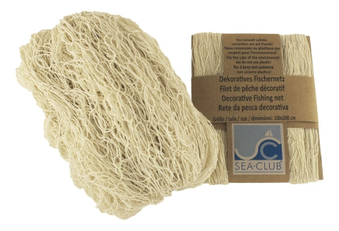 Deko Fischernetz Baumwolle natur – maritimes Dekonetz im natürlichen Vintage Stil