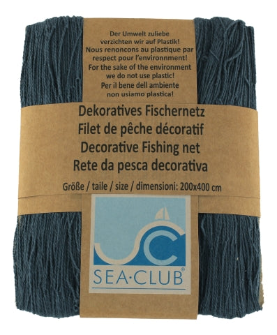 Deko Fischernetz Baumwolle blau – maritimes Dekonetz im klassischen Küsten Stil